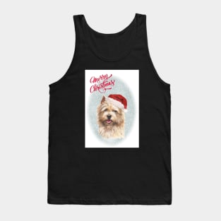 Norwich Terrier Dog Merry Christmas Santa Dog Tank Top